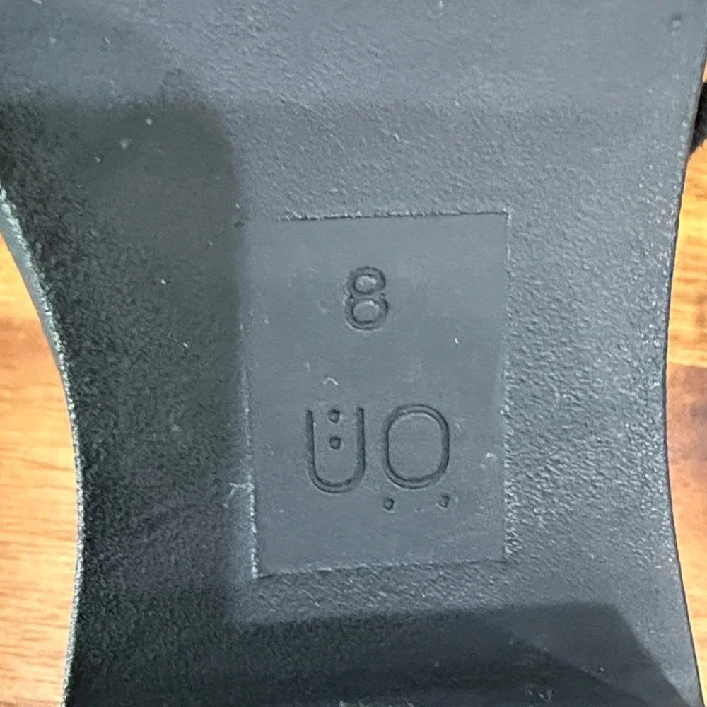 Urban Outfitters Y2K Style Ankle Tie Black Platform Sandals